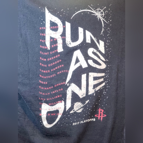 Houston Rockets Run-As-One NBA Basketball Playoff T-shirt - Picture 3 of 4